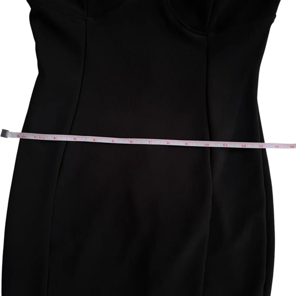 TRAC Y2K Black Mini Dress with Zip Closure LBD - Picture 10 of 11